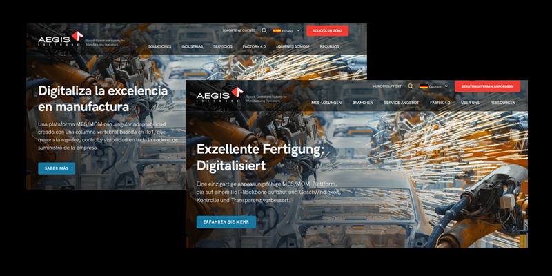 FactoryLogix's tweet photo. Aegis Software is excited to announce that our German &amp; Spanish language versions of our new https://t.co/1eiyrIWxJW website are now live! German website: https://t.co/1ajOBRInfc &amp; Spanish website: https://t.co/5Iaf3Dc5Gc.  #MES #IIoT #Manufacturing #FactoryForward #Innovative https://t.co/UWVMAUaljo