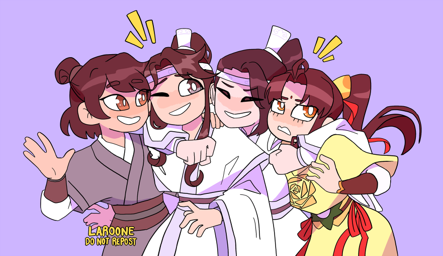 thirtythreedeer's tweet photo. #蓝思追0112生日快乐 #mdzs 

its lan sizhuis bday! drew some bff juniors being bffs who all love each other a lot!!!! bffs!!! 

happy bday best boy!!! https://t.co/bimul2w2jw