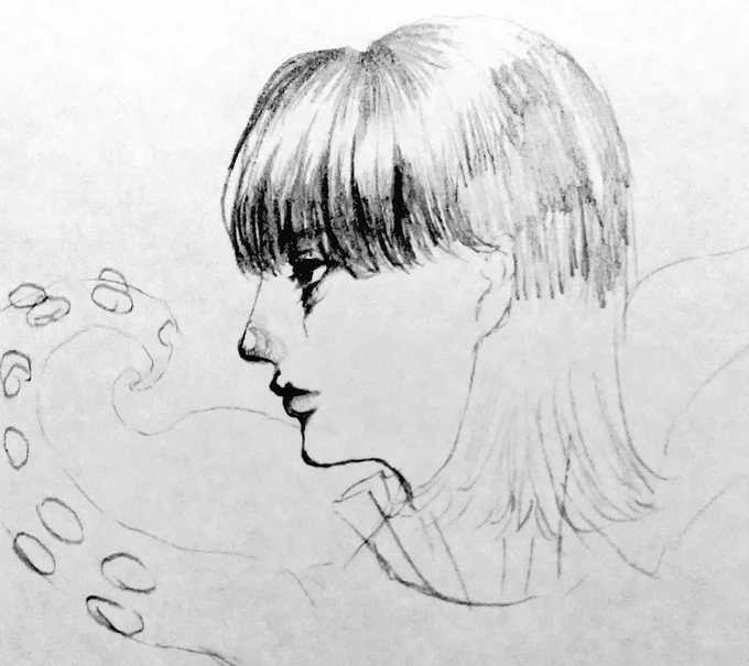 色紙描いてる 