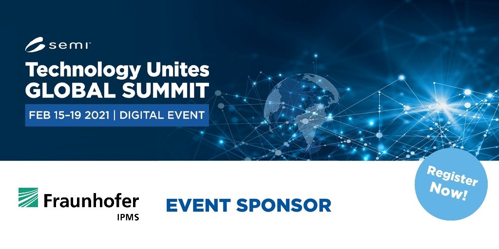 FraunhoferIPMS's tweet photo. #SavetheDate: Vom 15.-19.02. findet der digitale #Technology Unites Global #Summit statt, auf welchem das #FraunhoferIPMS mit zwei spannenden Vorträgen zu neuen innovativen Technologien vertreten ist. Mehr Infos unter: https://t.co/gL4imXcbj6
@SEMIEurope @SEMIconex #meetIPMS https://t.co/iSiyt0VreM
