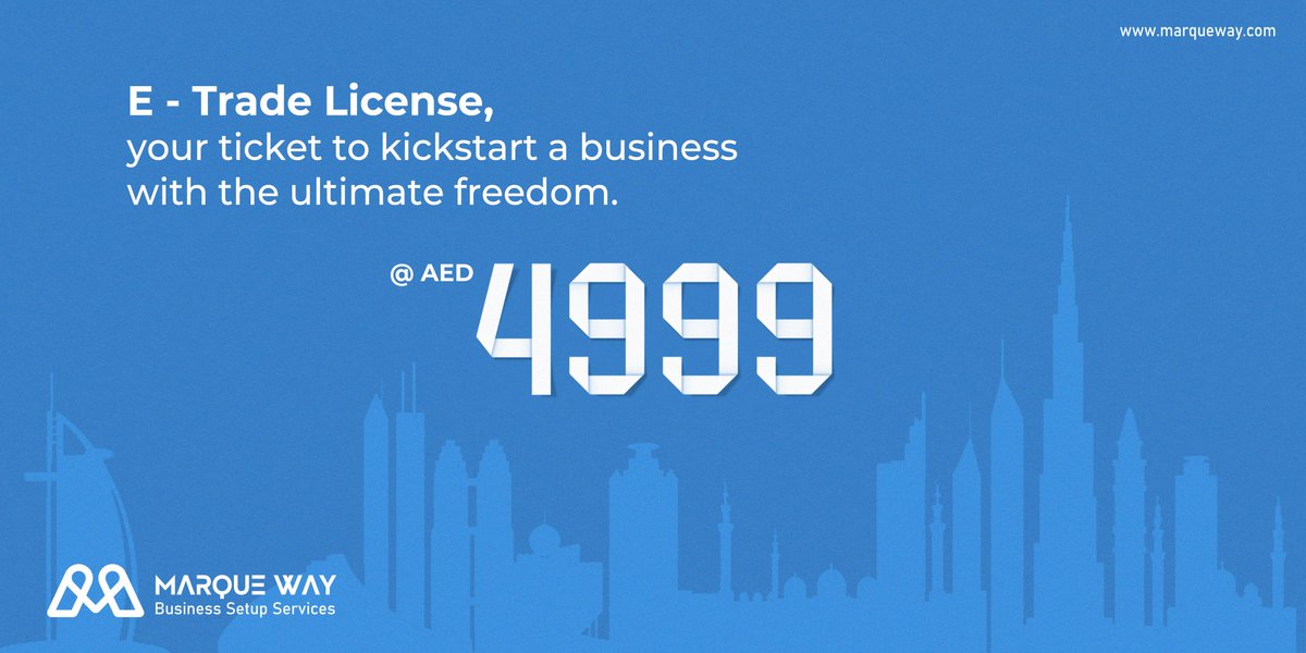 marquewaygroup's tweet photo. Let’s make the most of the E-Trade license that the Dubai govt is issuing to promote online businesses. It makes the complicated processes involved in a business easier. Contact us today to know your perks.
#Marqueway #Uae #BusinessSetup #BusinessLicense #MarqueWayBusinessSetup https://t.co/oKioONAesO