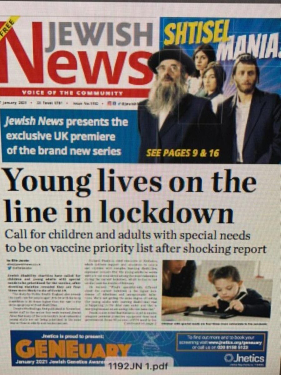 Shockingly only one uk newspaper is reporting about the failure of this government to vaccinate people with learning disabilities in particular those between 18-34 who are significantly more at risk.
No other media source is reporting on it!!!!!!!!! 
WHY NOT ???????