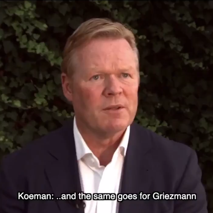 Koeman ne fait qu'appliquer ce qu'il a dit, faire jouer les joueurs dans leurs positions, là où ils peuvent exprimer leur football, c'est valable pour Frenkie, Griezzy, Coutinho etcsoucis, ça fait bcp de joueurs qui ont tous les mêmes zones d'influences