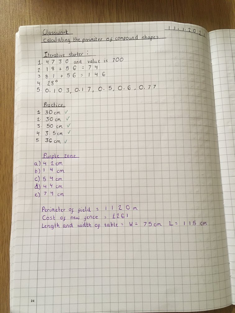 gorse_ruth's tweet image. *MATHS PRAISE!!!
Some fabulous Maths by Aicha F in 7B1. So precise and neat 😊 #mathsiscool #mathsfromhome #mathspraise #daretoachieve