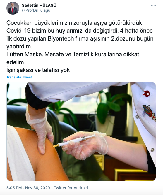 bulent sik on twitter saglikbakanligi biontech asisindan kac doz satin aldi ne zaman aldi asagidaki gorselde tarih 30 kasim olarak goruluyor ve bu asilar kimlere yapildi ayricalikli vatandaslar kim asinerede https t co 1q0lyjggb1