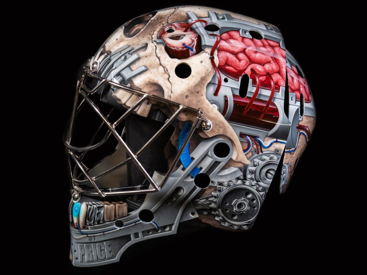 Artist draws on history for Habs goalie Carey Price's futuristic mask Via