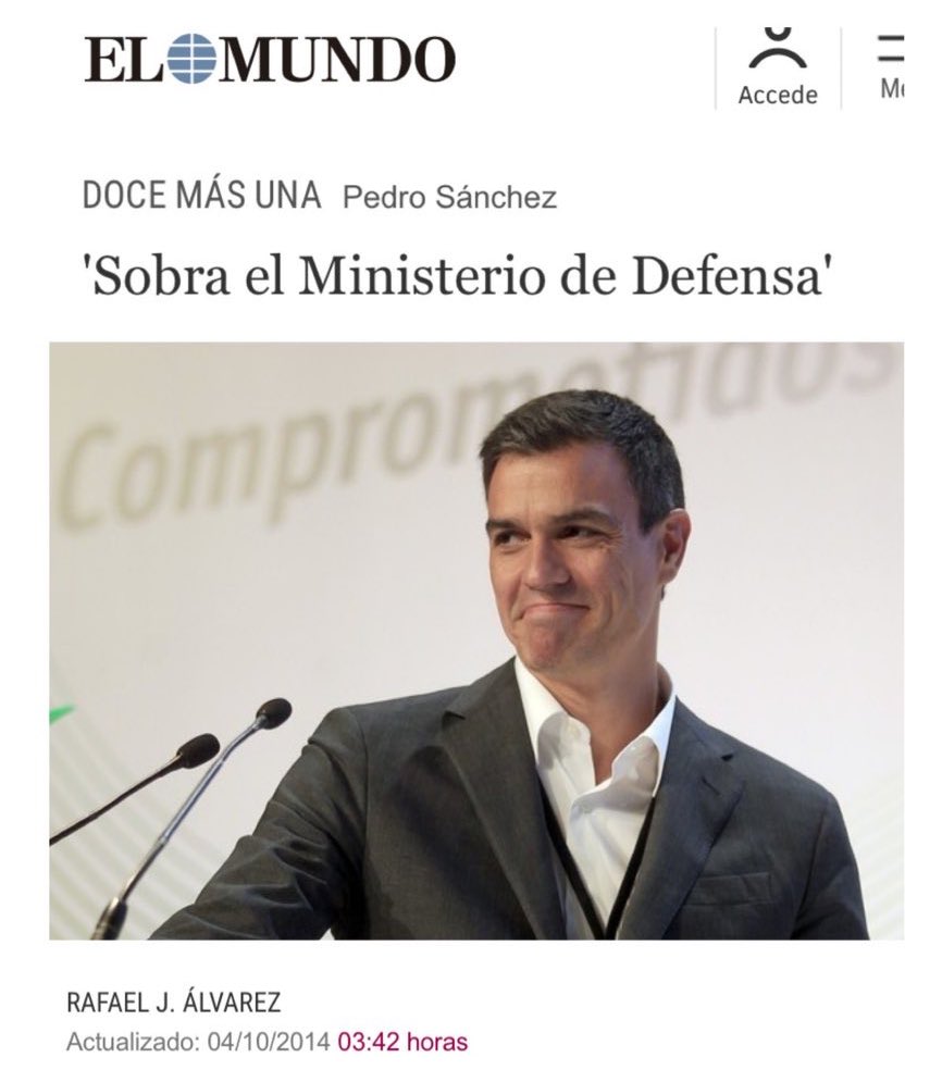Tonicanto1's tweet photo. A Pedro Sánchez hoy no le sobra el Ministerio de Defensa. https://t.co/QmjOrtLxC4