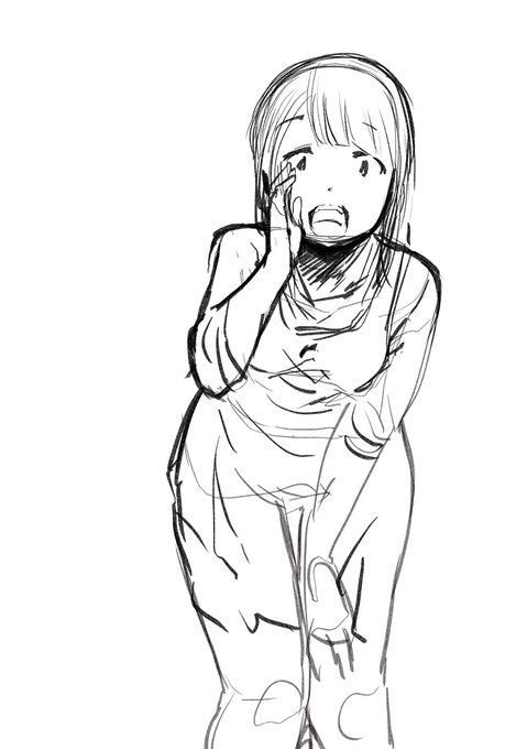 仕事終わりの落書きからの就寝 