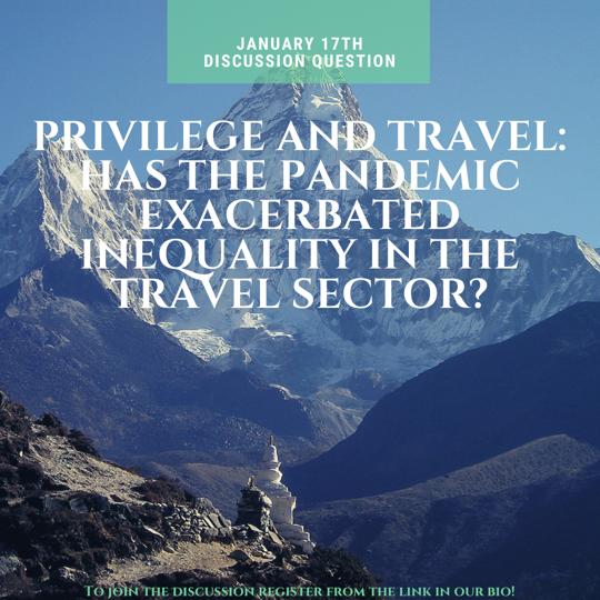 Our #TravelReset discussions are continuing THIS SUNDAY 17th - register your interest here: us02web.zoom.us/meeting/regist…

We will be asking this question: Has the pandemic exacerbated inequality in the travel sector?

We'd love to have you as part of the conversation!