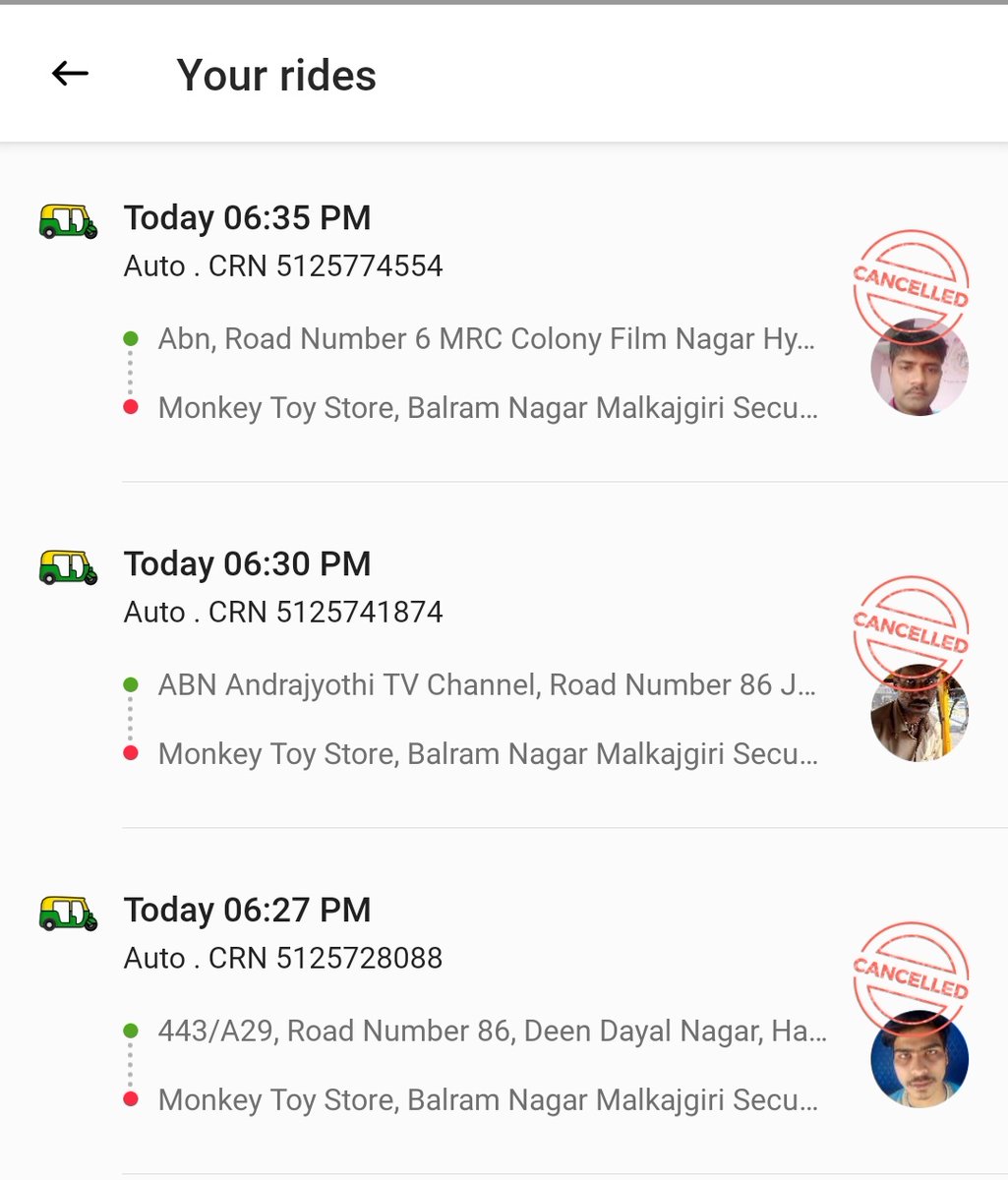 mrinal_58singh's tweet photo. @Olacabs This has become a routine now! I was trying to book an auto for my mom, ride gets booked, the driver calls asks for the destination then cancels the the ride himself. This is happening ona daily basis, everyday 4-5 drivers cancel the ride. Request y'all to look into it. https://t.co/WLBdCnBfDQ