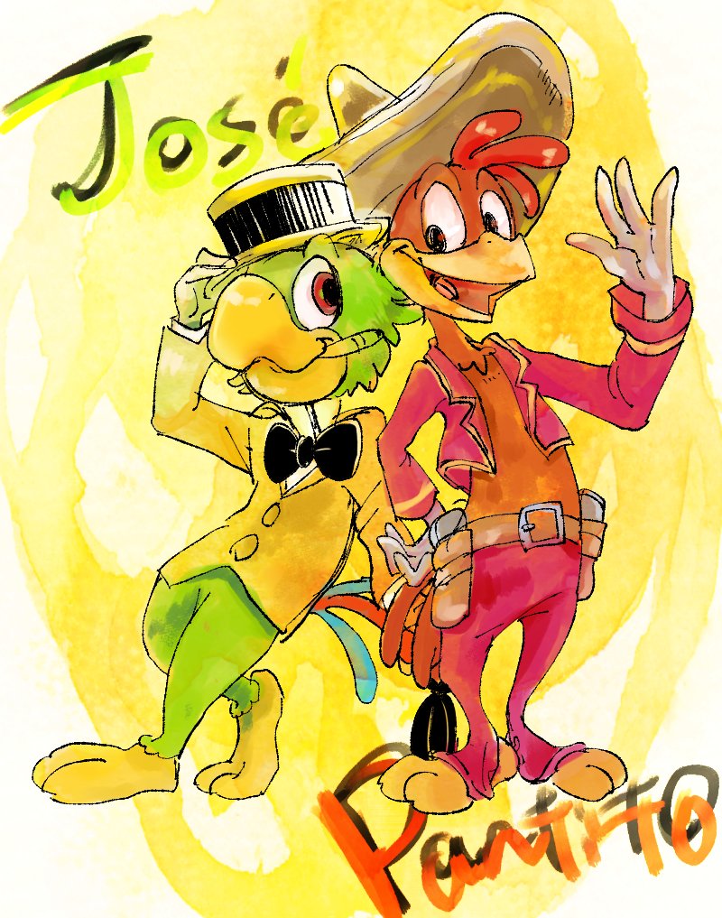 ホセとパンチートやっと描けたど 楽しかった カニのアカチャン なべぶたカニ大将 のイラスト