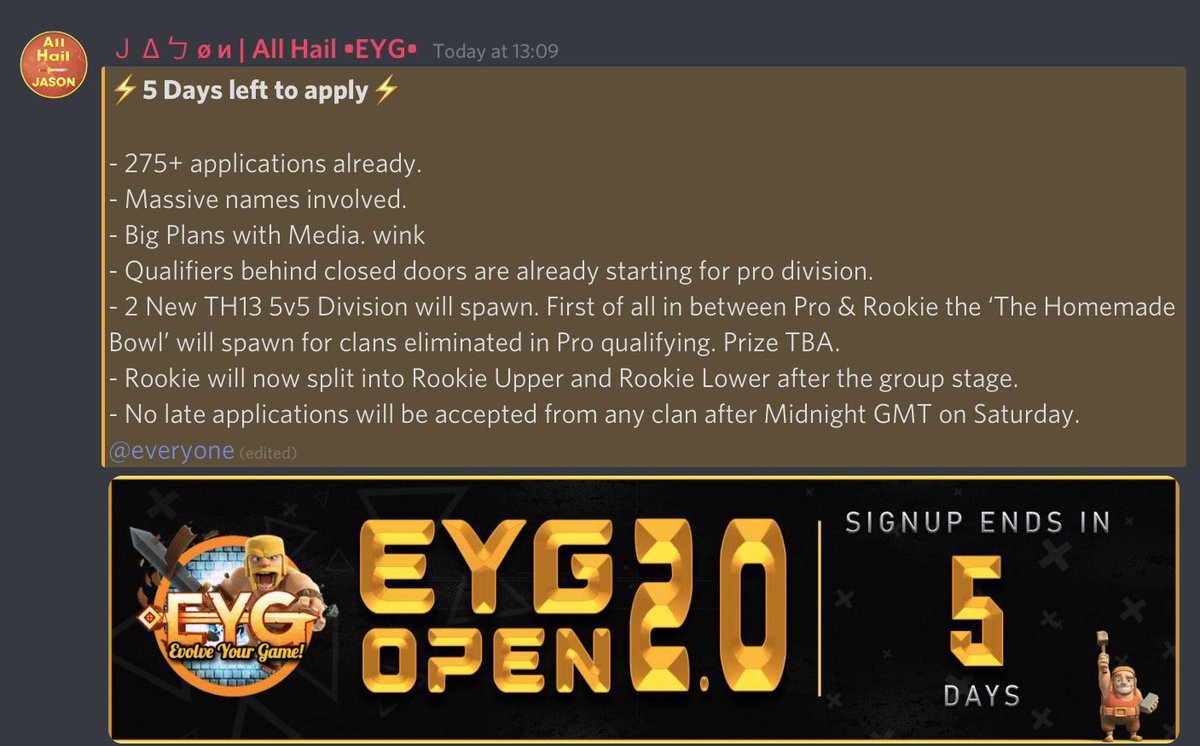 EYG_FamilyCoC's tweet image. 5 Days Left! OP Season coming up!