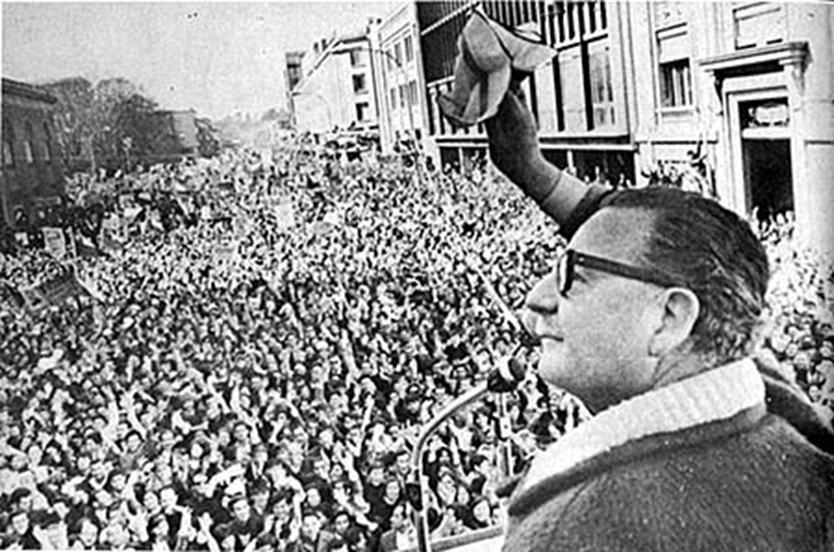 1973. Salvadore Allende, the progressive, democratically elected leader of Chile, was deposed and assassinated in a US-backed coup that installed the right-wing dictatorship of Augusto Pinochet.