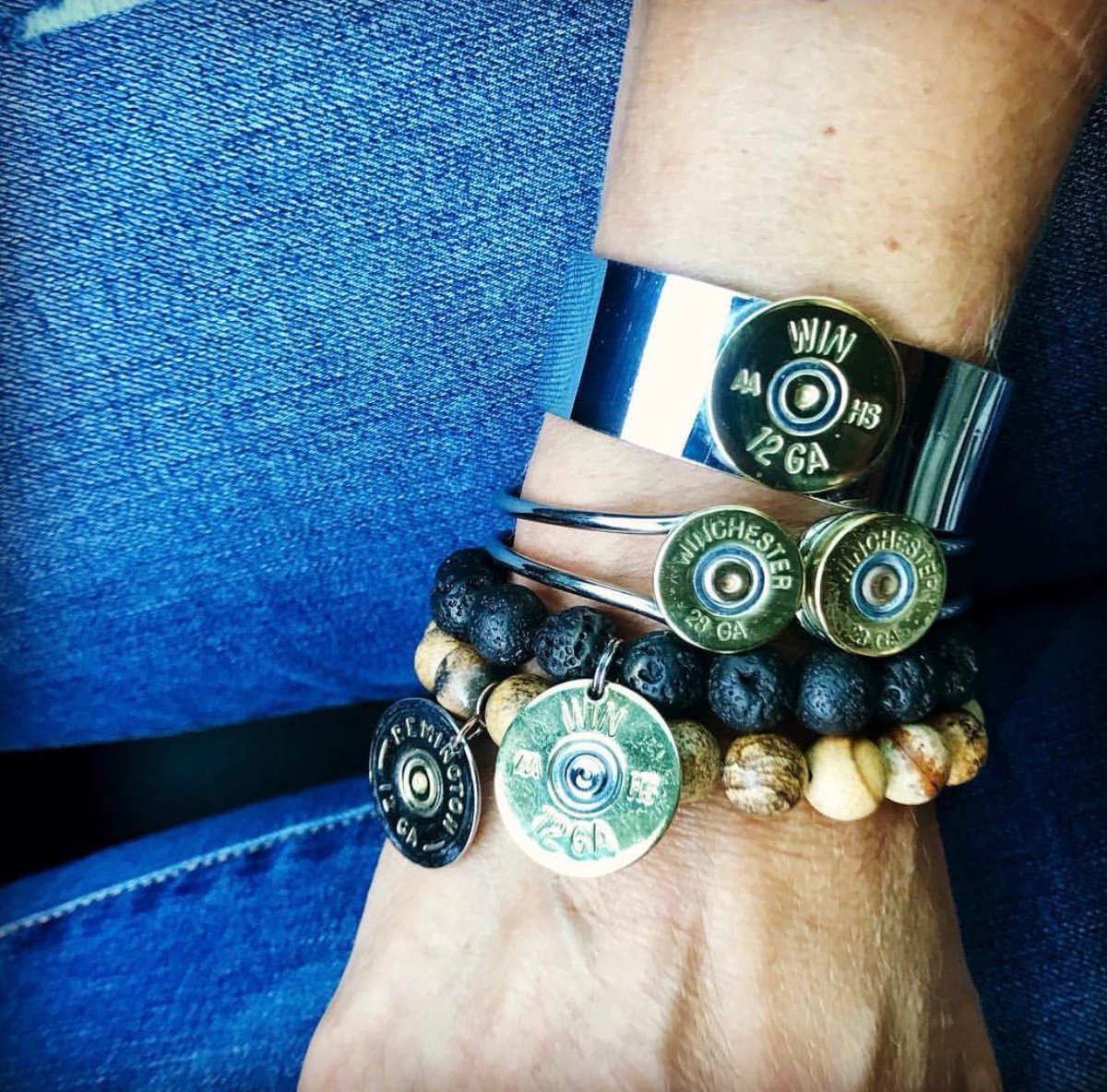 spentrounds's tweet image. Stacked and ready for the weekend!😎 
#spentrounds #ammojewelry #bulletjewelry #braceletstack #armcandy #armparty #bracelets #braceletbar #beadedbracelet #stretchybracelet #fashion #shopsmallbusiness
