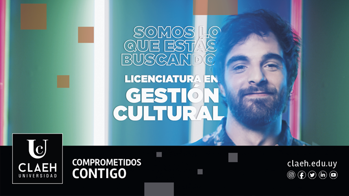 Están abiertas las inscripciones para cursar la Licenciatura en Gestión Cultural en 2021.   

Formate en:  
🔸 Producción artística 
🔹 Desarrollo social 
🔸 Gestión de proyectos 
🔹 Comunicación

+info:
📧 admisiones@claeh.edu.uy
🔗 ow.ly/bMH550CUiwk
#uclaeh