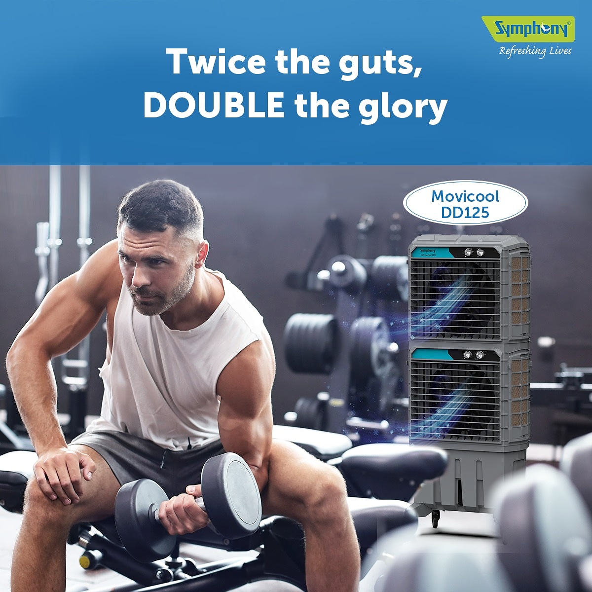 symphonylimited's tweet photo. While its important to sweat it out, its important to be refreshed too. That's why we designed air coolers that will keep all the gym fanatics cool, fit and fresh. Check out our Movicool range on https://t.co/Y4FvFPt1HJ. #UnlockPossibilities #UnlockRefreshment #UnlockwithSymphony https://t.co/oXSZfFhBva