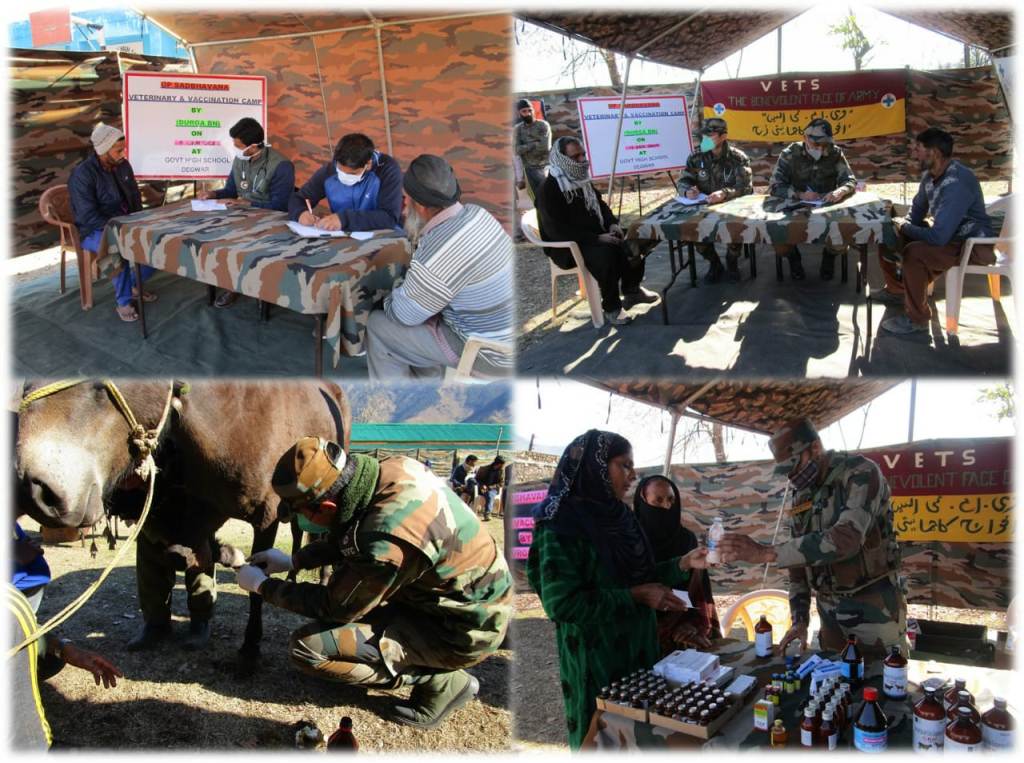 prodefencejammu's tweet photo. #IndianArmy @Whiteknight_IA @NorthernComd_IA  at #Poonch @diprjk  Org #Veterinary cum #vaccinations  Camp at Govt High School, #Degwar in Poonch. A total Strength of 65 People and their 450 live stocks were benefitted from the camp.
#WeCare #ArmyForAwam

@SpokespersonMoD https://t.co/h1nuCzB6eb