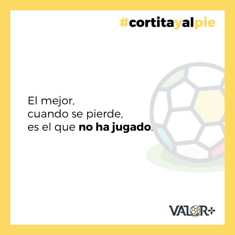ValorPlus_SS's tweet photo. Cortita y al pie ⚽️

#valorplus #futbol #maneldelgado #entrenadoresfutbol
#formacionfutbol #futbolbase
#coachingfutbolistico #cortitayalpie https://t.co/TeKvm271rD