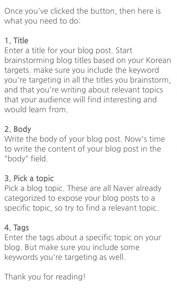 The content of the blog itself is up to you. It may be a picture or an essay about Ningning, it doesn’t matter as long as it is positive and that you tag her index name in the tagging section.