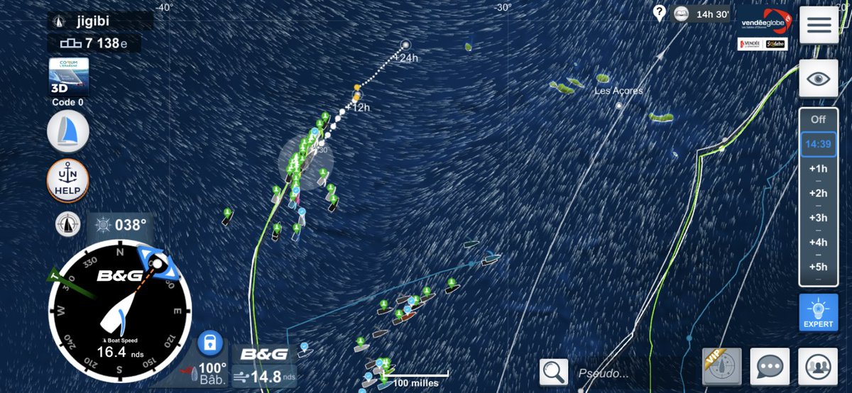 jigibi's tweet photo. #VG2020VR J65: 7138eme
Finalement engagé dans le contournement des Açores par l’ouest avec un passage compliqué à négocier cette nuit. Forcément de nuit... 🙄@VendeeGlobe @VirtualRegatta https://t.co/b39lPeS78p