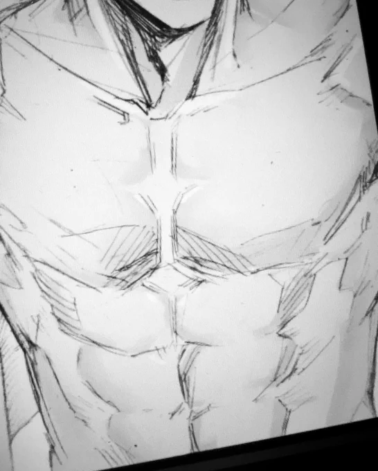 惜しげも無く腹筋描いてる…キャラデザに感謝…?? 