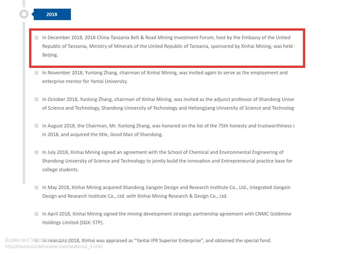 18AIts worthy of note that  #ACP pending EPC contractor Xinhai Mineral EPC have positive history with the Tanzanian Ministry of Minerals too.ACP not always the most communicative of companies but from what I've seen, certainly very capable when it comes to workings of Tanzania.