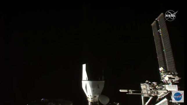 NASAKennedy's tweet photo. Teams are "GO" for undocking and departure! ✅ 

The undocking will be the first time a U.S. commercial cargo craft autonomously departs from the @Space_Station's International Docking Adapter: https://t.co/XAnNqj3Y5k https://t.co/IHVze84vwa