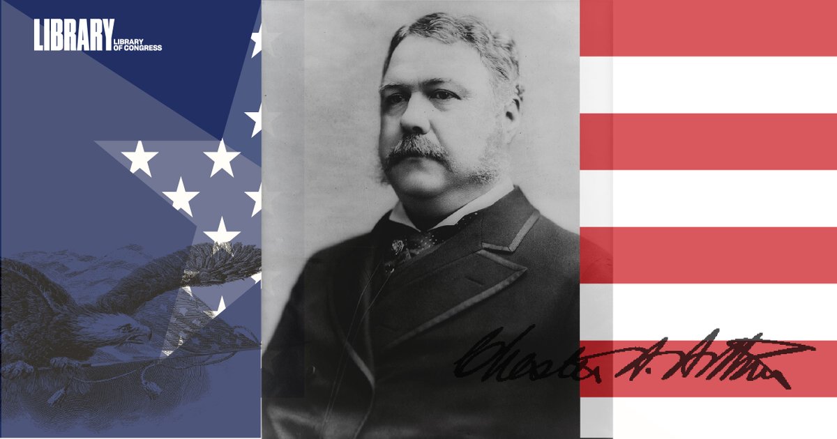 The Library's collection of papers from Chester Alan Arthur consists of thousands of items related to Arthur's presidency, his service as collector of customs for the Port of NY & his work with the NY Republican State Committee:  http://loc.gov/collections/chester-alan-arthur-papers/about-this-collection/?loclr=twloc  #PresidentsAtTheLibrary