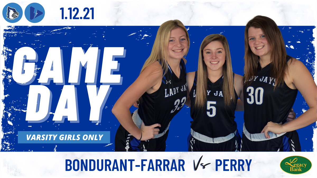 Varsity girls game ONLY tonight. 

--> 6:00 PM
--> Watch it live at bluejayslive.org 

Sponsored by <a href="/LegacyBankIA/">Legacy Bank</a>