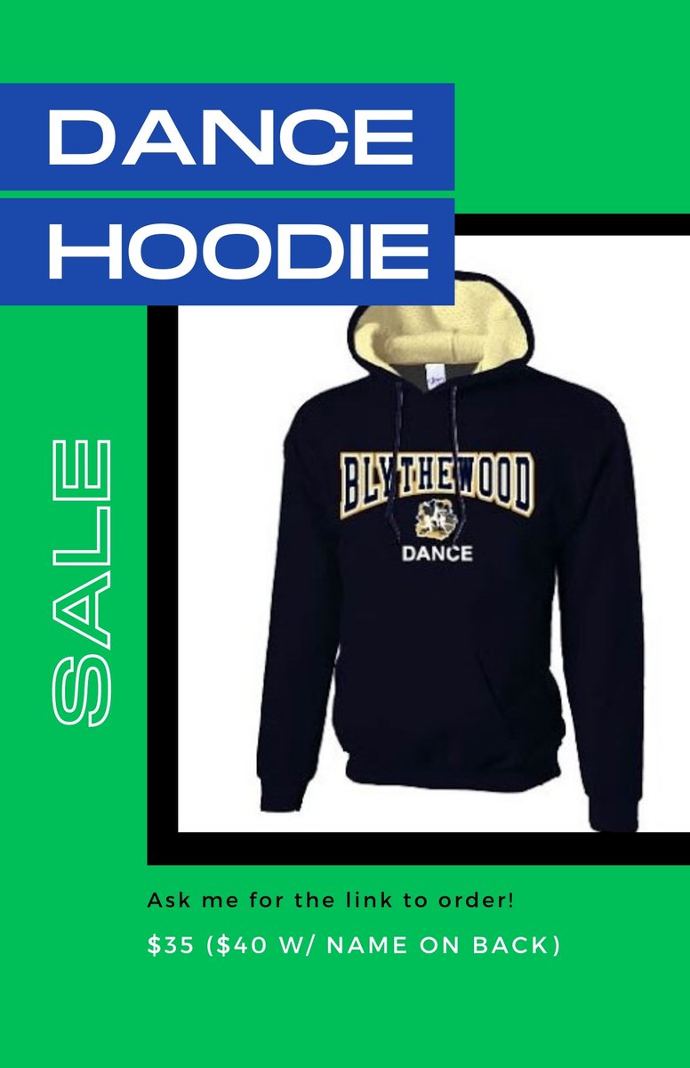 BengalsNHSDA's tweet photo. We are taking orders for these @bengalsdance hoodies from now until February 5th! Price is $35 ($40 with name on the back.) Stay warm and support the BHS Dance Department!

Reply to this tweet or contact Mrs. Gandy (kgandy@richland2.org) for the order form. https://t.co/7Zum1q5QTZ
