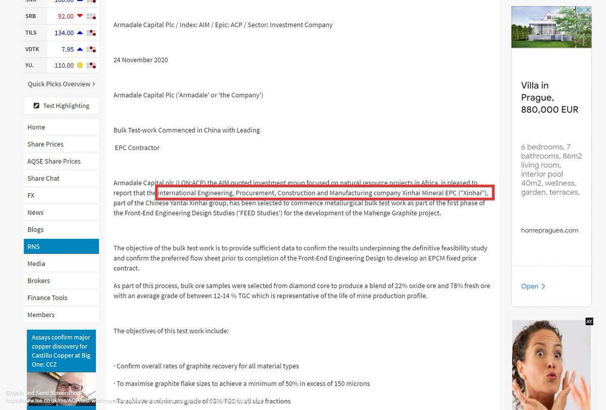 18AIts worthy of note that  #ACP pending EPC contractor Xinhai Mineral EPC have positive history with the Tanzanian Ministry of Minerals too.ACP not always the most communicative of companies but from what I've seen, certainly very capable when it comes to workings of Tanzania.