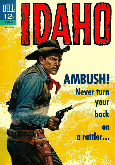 Dell western comic book, Idaho, 1963Cover artist(s) unknown. I prefer the one on the left, with the scenic background to give depth and the lovely horse.