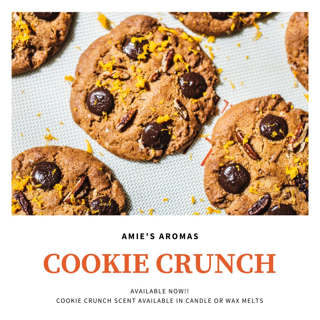 AmieAromas's tweet photo. Love the smell of freshly baked cookies? Then this is the aroma for you!! Lighting this candle will have your whole family in the kitchen wondering where the cookies are.
Available now from my Etsy!
#CookieCrunch #Cookies #Scent #candle #waxmelt https://t.co/yeSt1k4HFA