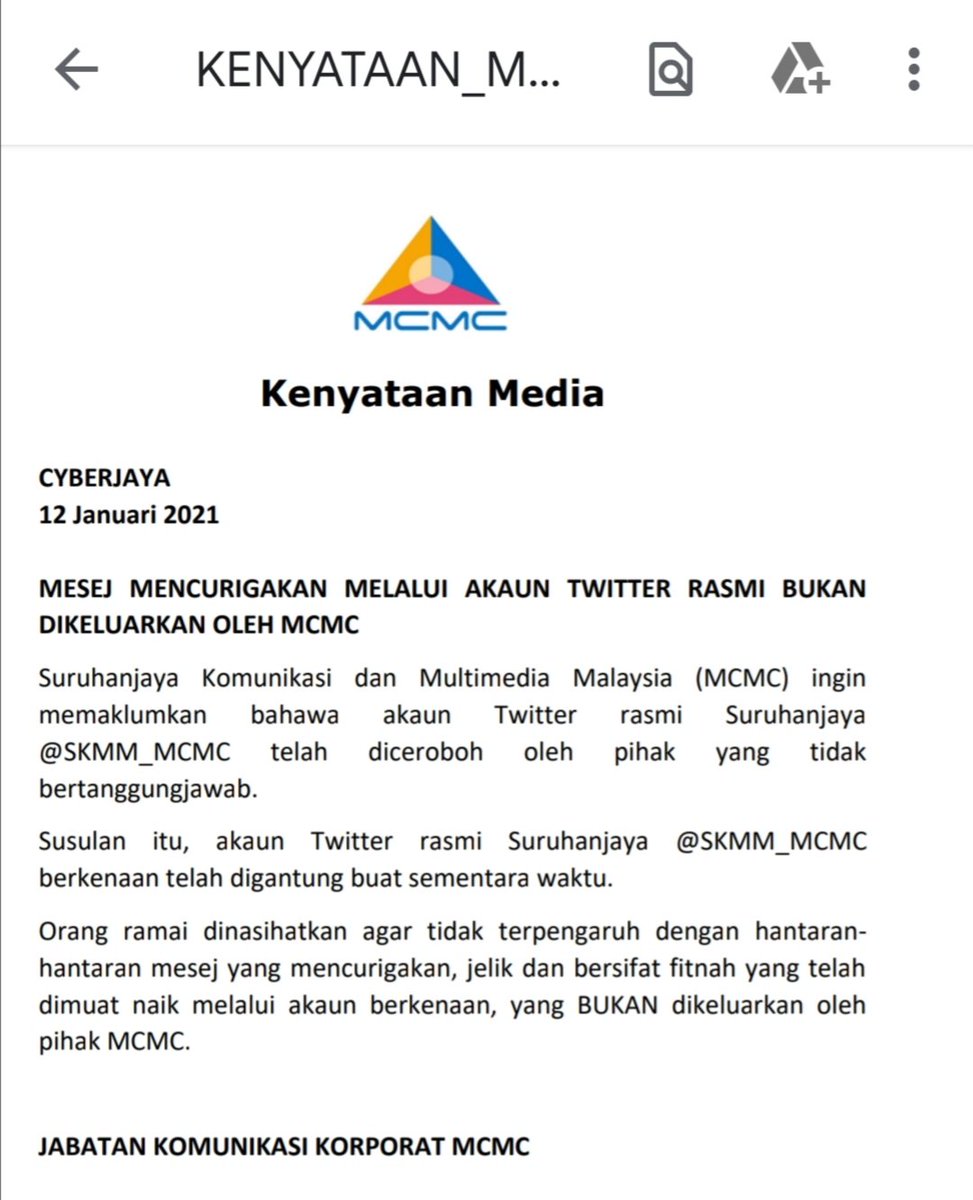 chrisraj23's tweet photo. Thank you for clarification @SKMM_MCMC https://t.co/bOtJr4Kaxo