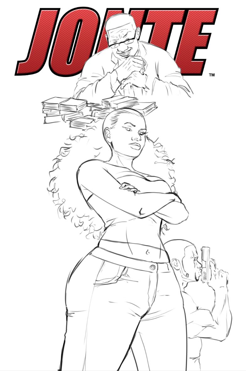 JonteGraphic's tweet photo. Takes great patience and artistry to do these cover artworks. Concept has to match content, be intriguing and most of all conform to the house style. 
Jonte issue #2 cover art loading and dropping 20th Jan on Yetu App. Live long and fight the good fight! #makecomicsgreatagain https://t.co/Z4VFea9LI3