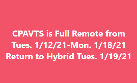 CPACTC's tweet photo. https://t.co/KedUr8ho5M Visit @CPAVTS for more updates. #fullremotelearning #january2021 #cpavtsstudents #updates #communications #COVID19 https://t.co/Q2VMPSRWBQ
