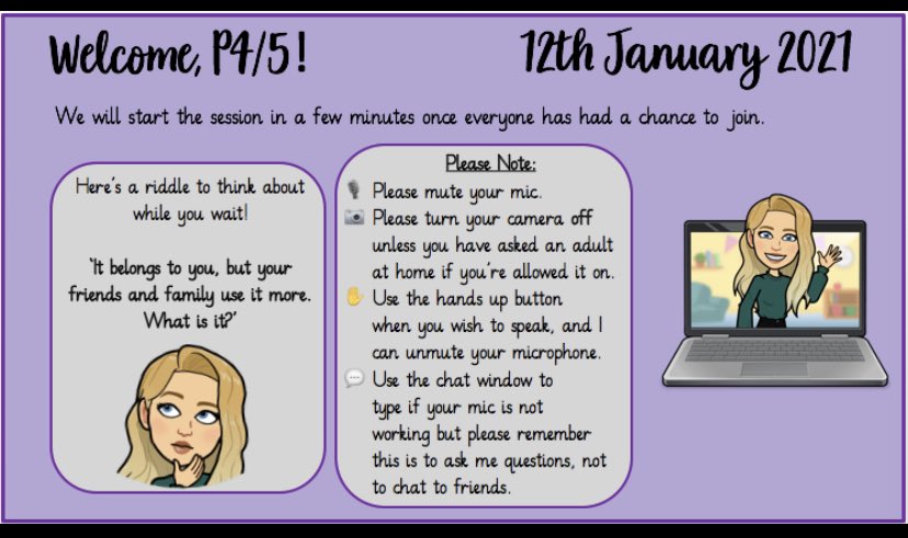 misscedwards's tweet image. I have loved the Live Meets with my class so far, it has been so nice to see and hear them interact❤️ Hold screens like these have been so useful for when I’m admitting all the children into the meeting too. 🙌🏼👩‍💻 #RemoteLearningTips #edutwitter