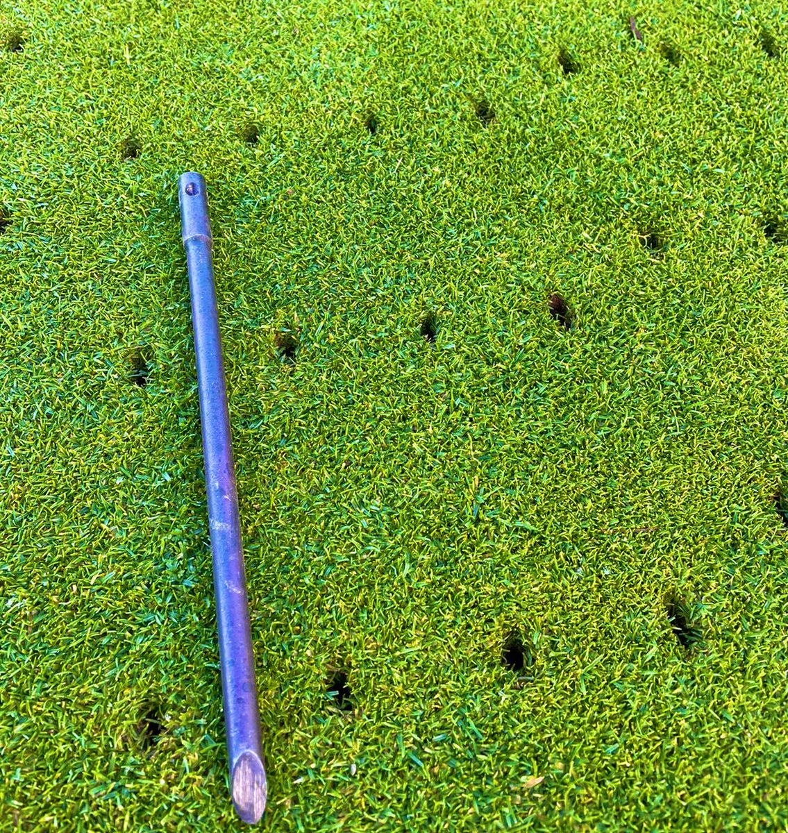 Adzmatthews's tweet photo. Taking the opportunity while it’s quiet to aerate most surfaces, relieve some compaction and let them rest @MAGCagronomy @MoorAllertonGC https://t.co/x7XA651QXA