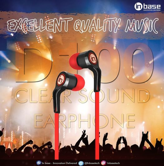 Inbasetech's tweet photo. Inbase D100 Clear Sound Earphone. Experience Music Like Never Before! #Audio #Earphone #InnovationDelivered https://t.co/lbTBZPYsOH