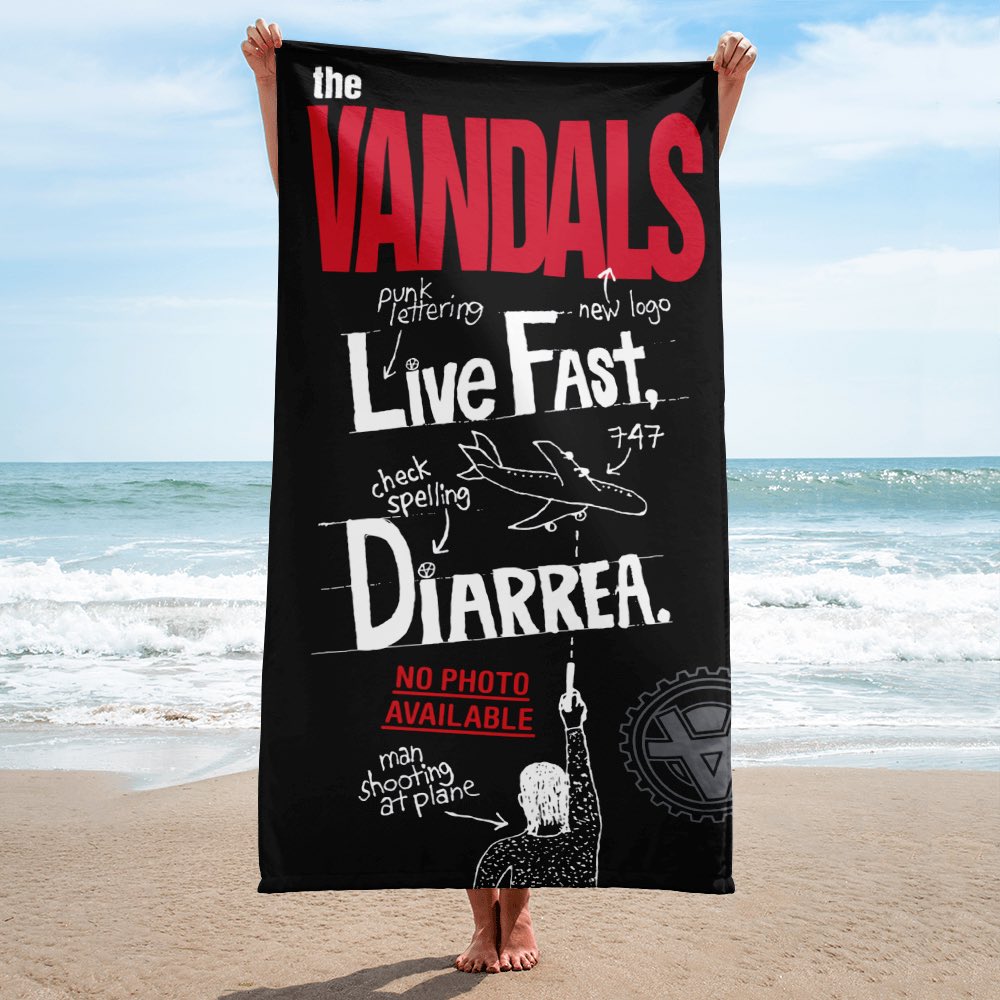 Be summer ready? Grab our Live Fast beach towel! 

Link: thevandals.bigcartel.com/product/live-f…

#thevandals #livefastdiarrhea