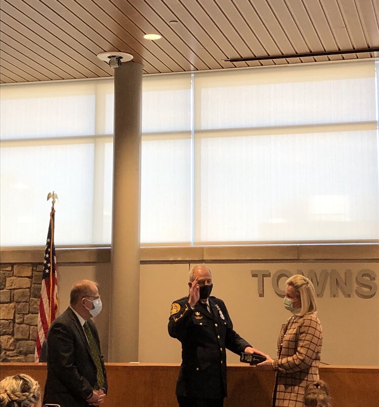 Today Chief Viola was sworn in as the 2021 President for the Delaware County Police Chiefs Association. <a href="/HaverfordPD/">Haverford Police</a>