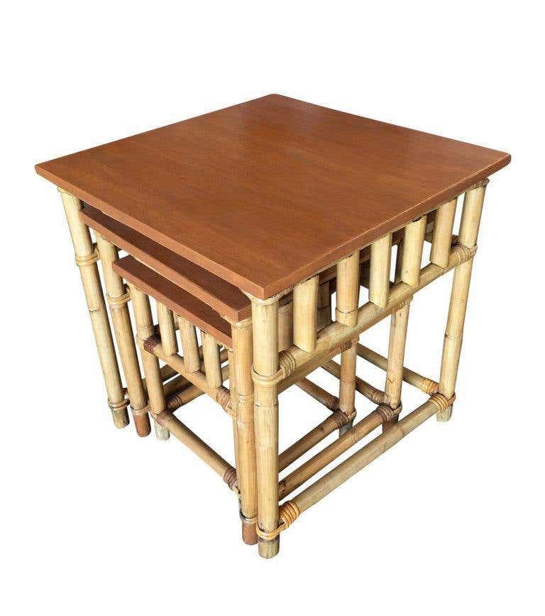 MadMenModern's tweet image. Rattan nesting tables - #rattan #nestingtables #interiordesign - contact us to purchase - harveysonbeverly@gmail.com