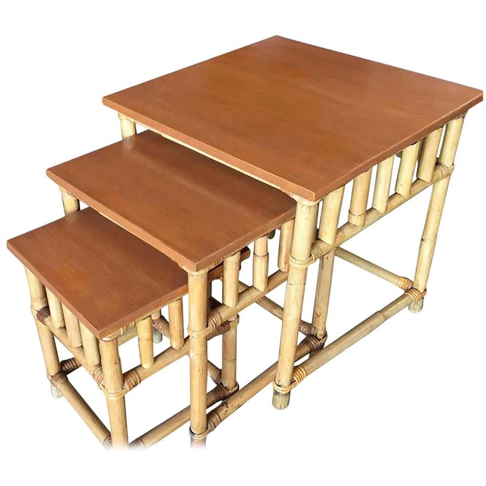 MadMenModern's tweet image. Rattan nesting tables - #rattan #nestingtables #interiordesign - contact us to purchase - harveysonbeverly@gmail.com