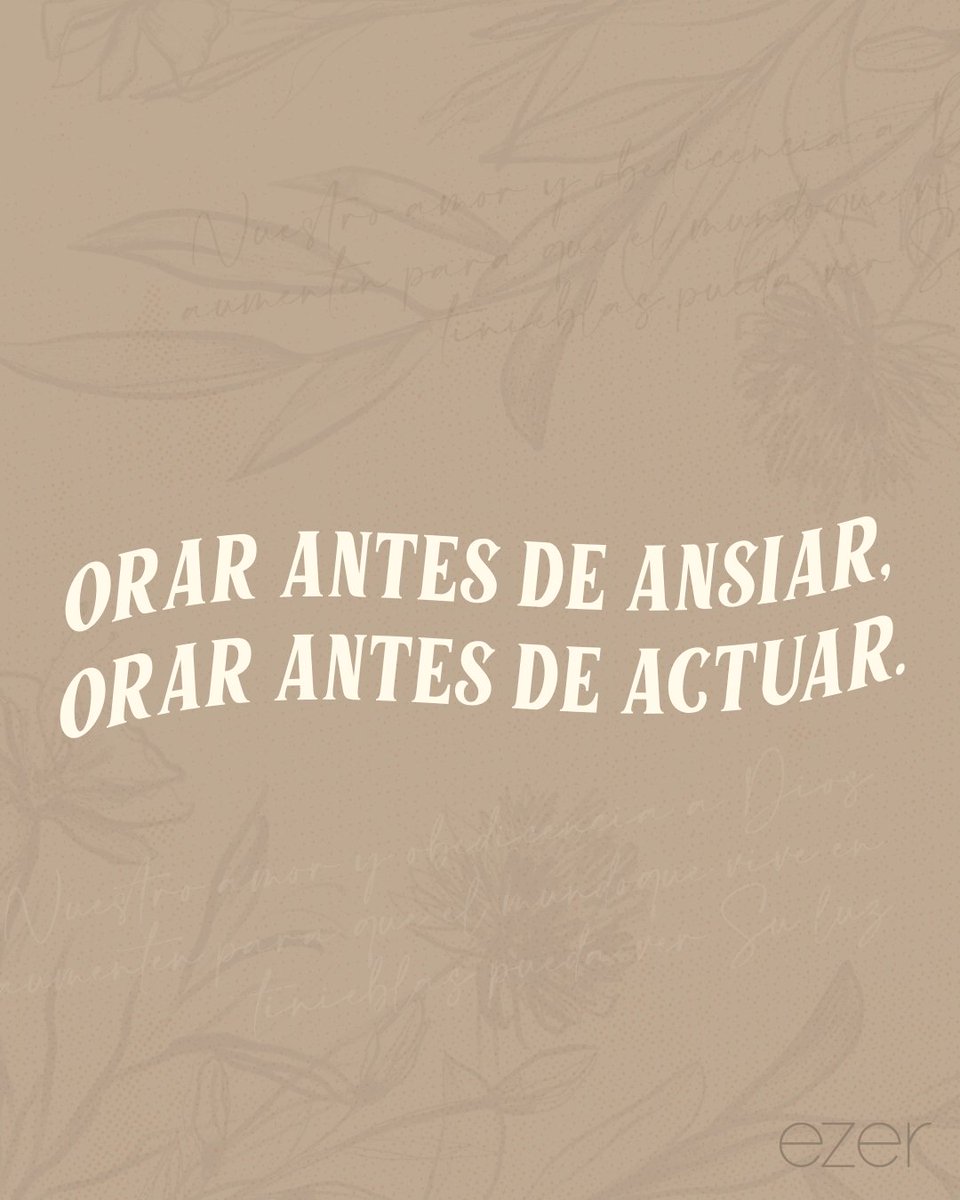 El verdadero descanso es orar cuando somos impacientes, cuando queremos explotar; orar antes que ansiar y antes de actuar; refugiarnos en nuestro Príncipe de Paz. (Masi Meyer)

"Descansando en Dios al inicio de 2021" → buff.ly/3qd7oZh

#MinisterioEzer #LaIBI