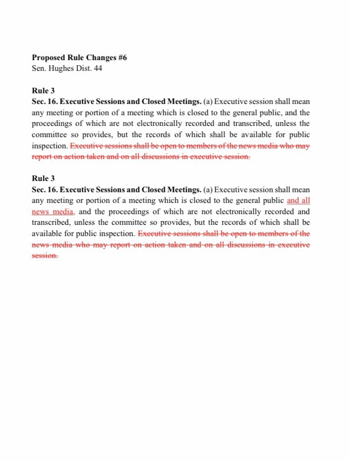 Proposal #6 would close committee executive sessions to news media. Executive sessions are when the committee discusses and votes on bills. It’s already closed to the public. Anyone who supports proposal #2 in the name of “transparency” better not support this one!