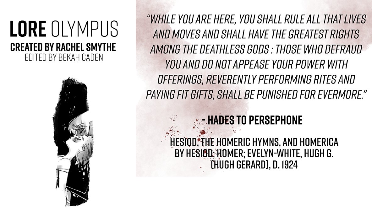 Lore asks us to make the ancient connection (what Maxwell's tiktok warned of) by epigraphing the "Homeric Hymn to Demeter."