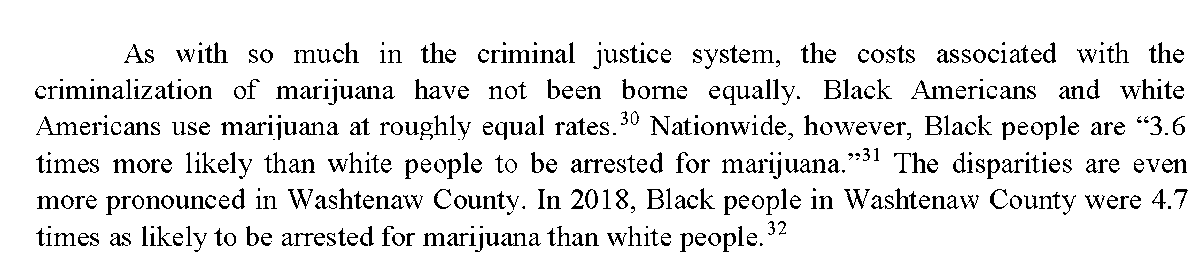 Consistent with the racist origins of cannabis criminalization, the costs have not been borne equally.White & Black people use cannabis at roughly equal rates. But Black Americans (nationally & here) are much, much more likely to face criminal consequences. /5