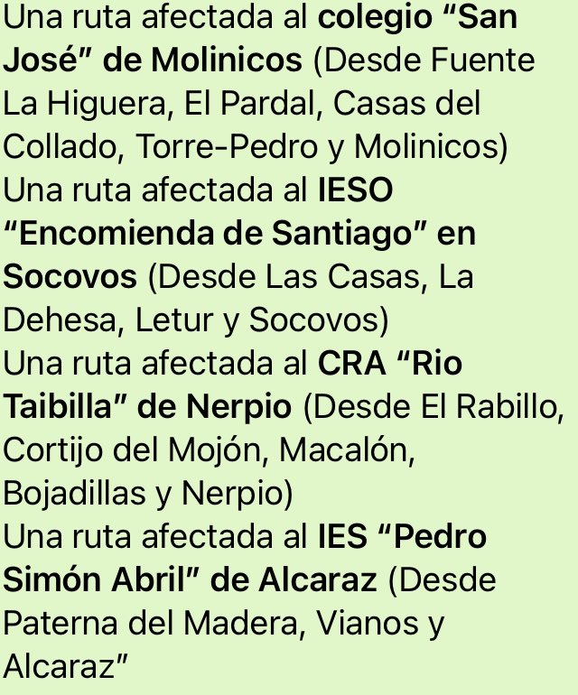 LuisEscribanoP1's tweet photo. 17 rutas escolares afectadas en #Albacete por las heladas. https://t.co/tXd9rmTDbG