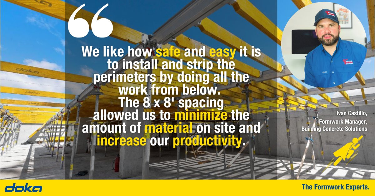Doka_USA's tweet image. #Superdek is a fast, safe and simple handset drop head slab #formwork system that provides increased productivity, greater flexibility, and improved safety.  
 👉 ow.ly/PE3X50D6ld9
#SlabFormworkSuperHero #Concrete #ConcreteConstruction #ConcreteSlabs #ConcreteFormwork