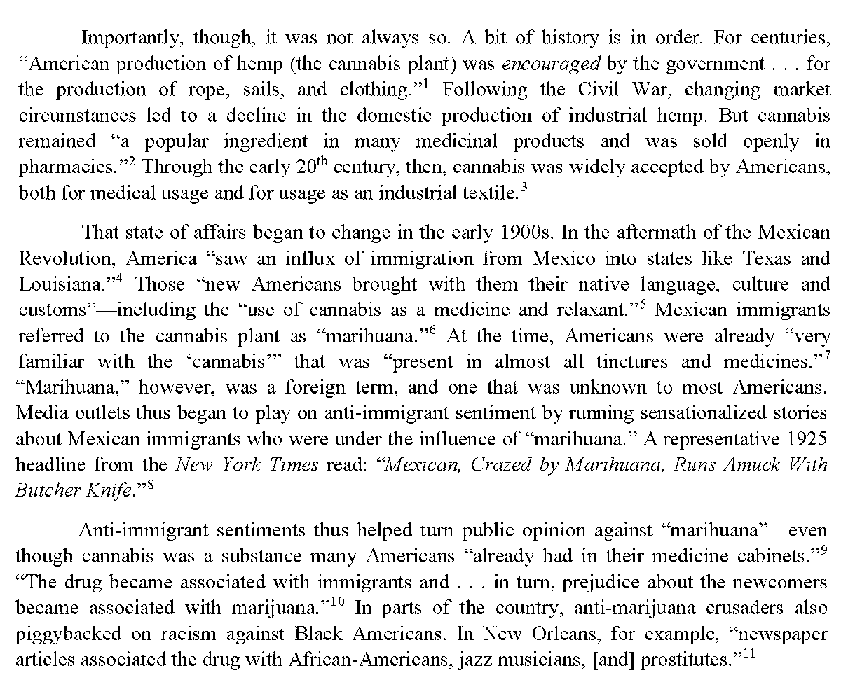 Some highlights: For much of U.S. history, cannabis was widely accepted, & was present in many medicines. But anti-cannabis crusaders seized on anti-immigrant sentiment, rebranded it the Spanish word “marihuana,” & piggybacked on anti-Black racism to push criminalization. /3